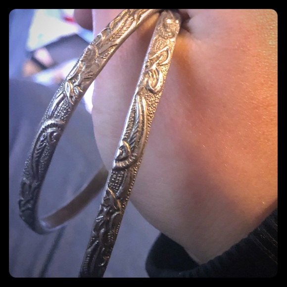 Vintage Silver Engraved Bracelets - Picture 4 of 9